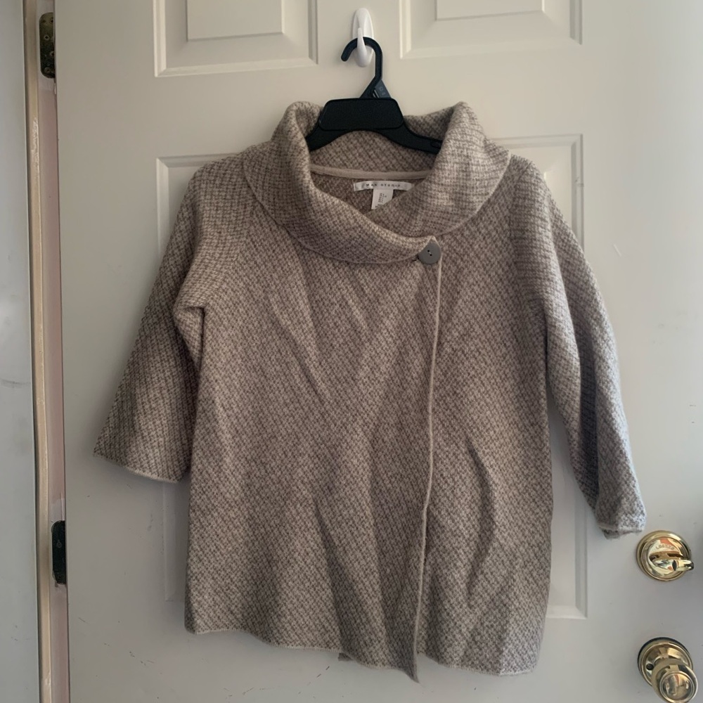 Max Studio Taupe Cowl Neck Sweater